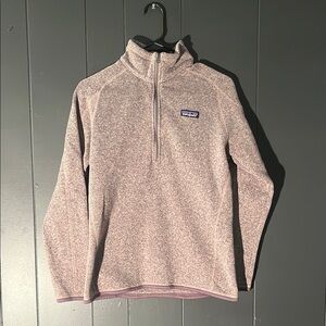 Patagonia Women's Quarter-Zip Fleece Pullover - Light Pink